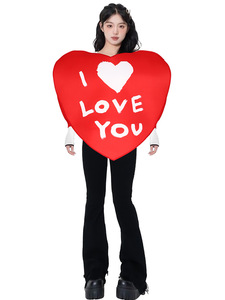 Costumes de cosplay de couple en forme de cœur pour la Saint-Valentin - Tenues de mascotte amusantes pour les fêtes et les événements scolaires - Product Image 2