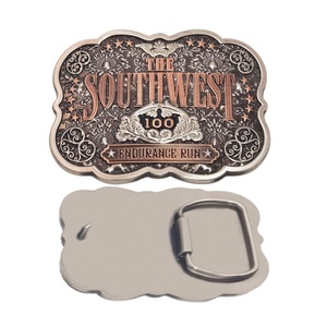 Medallas de recuerdo de maratón de diseño antiguo del fabricante Oneway, hebillas de cinturón de metal con logotipo personalizado, hebillas de cinturón occidentales personalizadas - Product Image 1