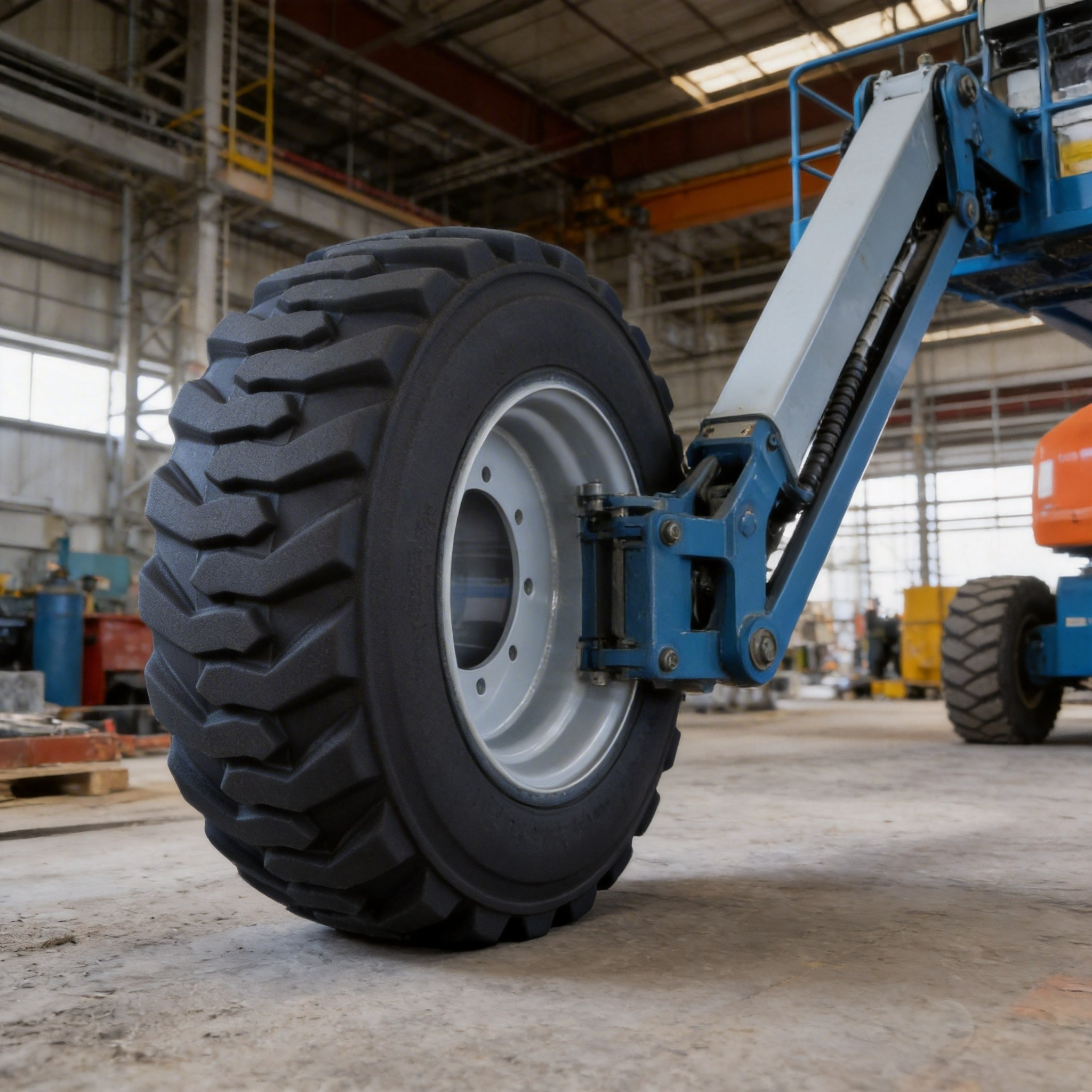 14-17.5 Foam Filled Tyre Blowout Proof Puncture Resistant Flat Free Industrial Tire for Steel Mill Scrap Yard