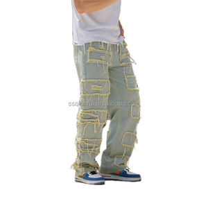 بيع بالجملة بنمط جديد أزياء الشارع العالي جينز رجالي ضيق ومطاط جينز رجالي بانتالون جينز أوم - Product Image 3