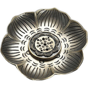 Support d'<span class=keywords><strong>encens</strong></span> 2-en-1 en alliage, motif fleur de prunier, brûleur d'<span class=keywords><strong>encens</strong></span> <span class=keywords><strong>sauge</strong></span> blanche, cendrier en métal, ornement de décoration intérieure - Prix usine - Product Image 5