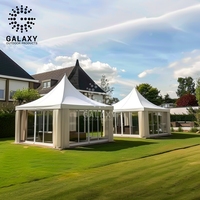 Tente de réception de luxe Galaxy pour intérieur et extérieur, taille personnalisée, grande tente de fête, tente modulaire pour salon professionnel, événement, mariage, maison-capsule