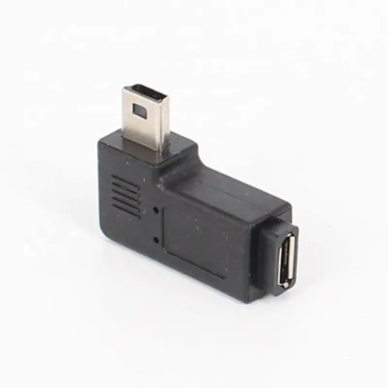 90 Degree Right Left Angle Mini USB Male Adapter USB 2.0 Mini 5ピンにMale Micro USB Female b Type Adapter Connector Converter