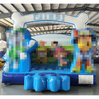 Château Gonflable Commercial pour Fêtes, Château Gonflable Extérieur pour Enfants, Château Gonflable Thème Pat'Patrouille, Maison de Rebond Gonflable en Forme de Chien de Dessin Animé
