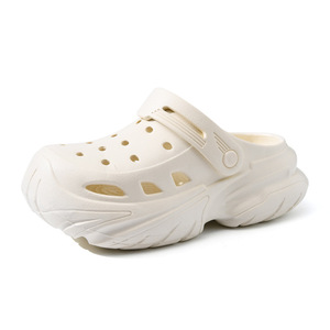 Women's Platform <b>Clogs</b> EVA Breathable Non-Slip Outdoor Beach Sandals With Closed Toes Size 35-40 Off White - Product Image 5