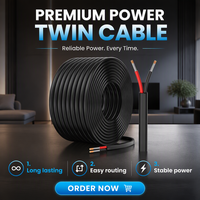 Cable de Altavoz de Cobre Estañado de Grado Marino 22 AWG de 2 Núcleos, Resistente al Agua y a los Rayos UV, con Revestimiento de PE para Sistemas de Audio en Barcos