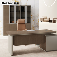 Bibliothèque de bureau modulaire moderne réglable et verrouillable, armoire de rangement haute avec portes vitrées et rangement fermé pour bureau de direction