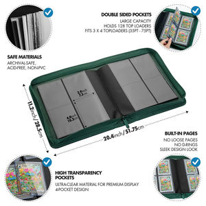 Reliure de cartes de sport de collection Pokemond Tcg Yugioh, Top Loader, <span class=keywords><strong>Ultra</strong></span> 4 pochettes <span class=keywords><strong>PRO</strong></span> - Product Image 5