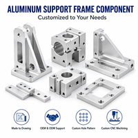 Composant de support en aluminium CNC de précision sur mesure pour équipement d'automatisation, machines et assemblage structurel