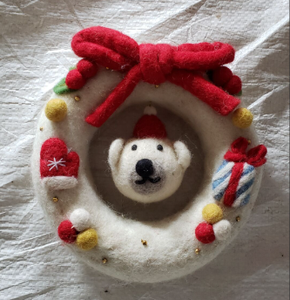 Venta al por mayor estilo moderno aguja fieltro decoración Festival colgante adornos navideños - Product Image 6