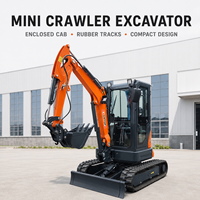 Mini-excavatrice à chenilles avec moteur EPA Kubota, 1, 2 ou 3 tonnes, livraison gratuite, à vendre