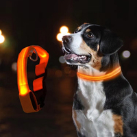 Collier pour chien en nylon LED, collier de sécurité nocturne clignotant, collier fluorescent pour chien, collier lumineux pour animaux de compagnie, accessoires pour animaux de compagnie, code QR