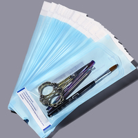 200 pièces/boîte, pochette de stérilisation pour ongles bleue professionnelle, différentes tailles, outil pour brosses et ciseaux à ongles
