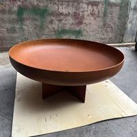 Brasero moderne en acier Corten pour bois, élégant, pour jardin et extérieur, décoration écologique