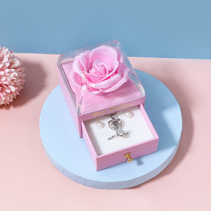 Wholesale Sliding <b>Drawer</b> Jewelry Container Elegant Flower Box Display for Jewelry Packaging - Product Image 4