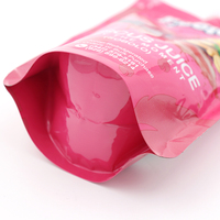 Vente en gros pochette alimentaire réutilisable imprimée personnalisée sachets d'emballage en plastique pour boisson liquide avec bec