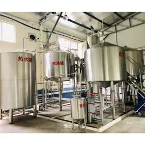 2000L Planta De Cerveza Artesanal 20hl macchina per la produzione di birra da 2000 litri per bevande semi-automatica 200 Kg