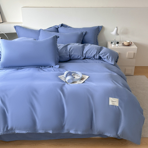 Juego de Ropa de Cama de Jacquard Cepillado 100% Algodón al por Mayor para Hoteles y Hogares, Diseño Minimalista con Lazo, Acogedor - Product Image 1