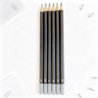 Crayons en bois personnalisés avec logo et forme, mine noire HB 2B 6B-10H, 7 pouces, emballage OEM pour papeterie en gros, certifiés EN71 ISO