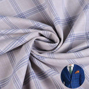 Hiver automne personnalisé <span class=keywords><strong>pas</strong></span> <span class=keywords><strong>cher</strong></span> Stock couleur échantillon gratuit Twill plaid marron Style TR perceuse costume tissu <span class=keywords><strong>au</strong></span> mètre - Product Image 2