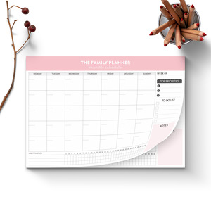 Lista personalizada de fábrica para hacer notas adhesivas impresas de gran tamaño al por mayor Plan horario escuela estudiante Bloc de notas papelería - Product Image 2
