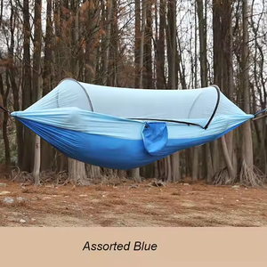Ripstop Nylon Lightweight Portable Outdoor Custom Heavy Duty Camping <strong>Hammock</strong> <strong>With</strong> Mosquito Resistant <strong>Net</strong> - Product Image 1