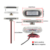 LICHO LED 12V CRI 80, éclairage latéral à cadre en acier inoxydable, feux de signalisation pour yacht, bateau, camping-car, éclairage intérieur de couloir, 6500K, 50000 heures
