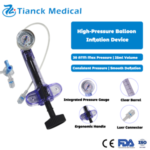 Suministros de fábrica médica Tianck, dispositivo de inflado de globos de intervención de Cardiología tipo A de Venta caliente - Product Image 1