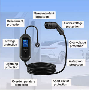 Beliebte 16A 3.5KW AC Typ 2 Neue tragbare EV-Ladestation mit OEM-Option LED-Anzeige mit hoher Ausgangs leistung - Product Image 5