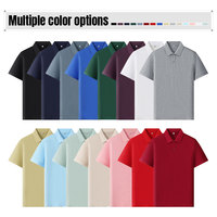 Polo homme en tissu piqué de coton de haute qualité avec logo personnalisé, col côtelé, manches courtes, pour le travail et les affaires
