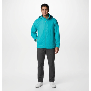 Custom <b>Men's</b> Autumn Windproof Canvas Stand Front Zipper Hood Lightweight Windbreaker <b>Jacket</b> for Running Golf Mountain <b>Biking</b> - Product Image 1
