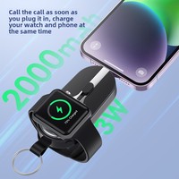 2-en-1 2000mAh Ultra-Delgado Mini Cargador de emergencia portátil Pantalla LED 5W USB 5V Nuevo Llavero Banco Central eléctrica