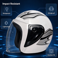 Nouveaux casques de moto demi-face ABS tendance pour adultes, casques modulaires de moto, casques de sécurité, protection de la tête