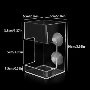 2025 Ama-zon, gran oferta, alimentador de gusano acrílico, bandeja de plato flotante transparente para pecera, alimentador de camarones, camarones enanos, alimentador de peces <span class=keywords><strong>Betta</strong></span> dorado - Product Image 3