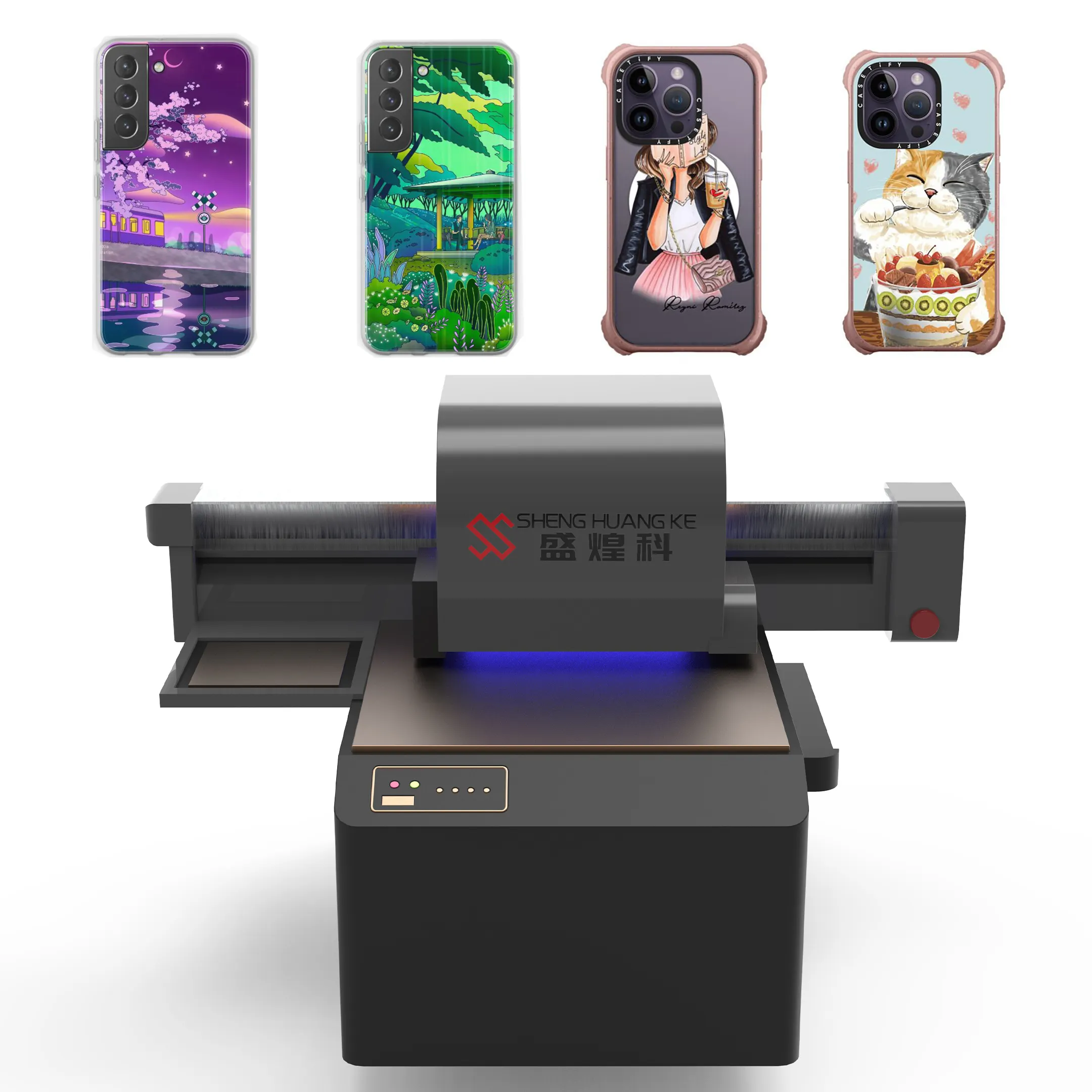 SHK Low Cost Unique Process High Production Fast Speed Large format multi material Printing Custom Phone Case