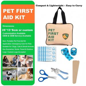 Trousse de premiers soins portable compacte Ori-power pour animaux de compagnie avec fournitures médicales essentielles pour les voyages, le camping et la randonnée - Product Image 1