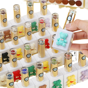 60 สี ยาทาเล็บเจลยูวี/แอลอีดี ยี่ห้อแบร์ ขายดี รับผลิตแบรนด์ส่วนตัว 1 สี/1 ขวด ปลอดสารพิษ ขนาด 15 มล. ชุดยาทาเล็บเจล ฟรีสี - Product Image 1