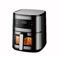Friteuse à air numérique à double cuve avec grand écran couleur et fenêtre de visualisation, capacités 2.5L, 5.0L, 6.0L, 8L, 9L, 10L, 11L, 12L