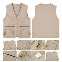 Gilet de pêcheur multi-poches pour homme avec logo personnalisé, veste sans manches pour l'escalade, la pêche, la randonnée, le journalisme, la photographie, le camping