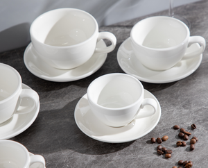 Multi-size Solid White Custom Printed Logo Modern Design Italian Brand Ceramic Coffee <b>Cup</b> Sets Dishwasher-resistant 80ml - Product Image 3