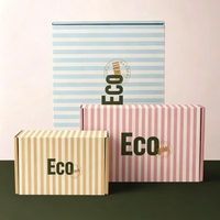 Boîtes d'expédition noires écologiques biodégradables recyclables réutilisables avec logo personnalisé imprimé, enveloppes en carton ondulé avec doublure en mousse