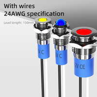 Feux indicateurs étanches IP67 220 V en rouge, vert, bleu, 16 mm, 19 mm, 22 mm, 25 mm, lampe de signalisation