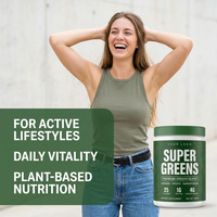 Poudre de superaliments verts en vrac, mélange de légumes, Chlorella, Spiruline, Moringa pour les passionnés de fitness, étiquette personnalisée OEM