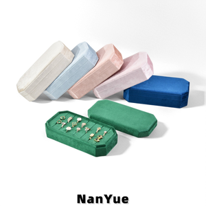 Nuevo Estuche de Joyería de Terciopelo de Lujo Octogonal Biselado, Organizador Portátil <span class=keywords><strong>para</strong></span> Anillos y Pendientes, con Logotipo Personalizado, Regalo de Boda, Venta al <span class=keywords><strong>Por</strong></span> <span class=keywords><strong>Mayor</strong></span> - Product Image 6