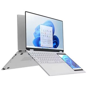 Win11 15,6 + 7 pulgadas doble pantalla N100 Quad Core 4 <span class=keywords><strong>DDR4</strong></span> <span class=keywords><strong>16GB</strong></span> SSD 256GB Ordenador de negocios nuevos portátiles baratos - Product Image 2