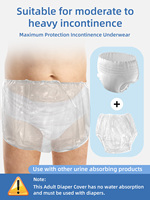 Culottes d'incontinence fines pour femmes adultes, grandes tailles, jetables, en vinyle transparent