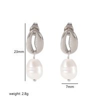 En gros Boho Ocean Style Conque Étanche En Acier Inoxydable Shell Connecté Collier Bracelet Boucles D'oreilles Ensemble de Bijoux