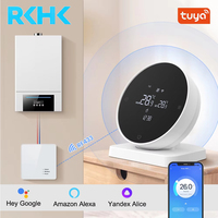 Sensor Inteligente de Temperatura y Humedad con Control Remoto WiFi Tuya para Caldera de Gas, Compatible con Alexa, Google Home y Alice (Stock en Alemania)