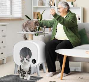 Litière pour chat automatique intelligente, écologique, en plastique, avec contrôle par application, grande capacité de 76 L, <span class=keywords><strong>robot</strong></span> toilette automatique - Product Image 2