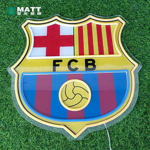 Insegna al Neon Personalizzata con Logo di Squadra di Calcio 50cm FCB, Luce al Neon LED Dimmerabile per Decorazione Murale - Product Image 2